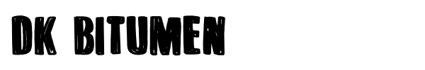 DK Bitumen font preview
